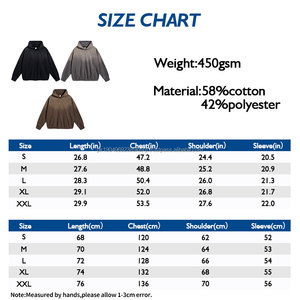 Sudadera con capucha de felpa francesa de gran tamaño de 450G para hombre, teñido en aerosol, rasgado, bolsillo lateral desgastado, dobladillo retráctil, logotipo personalizado lavado, talla XL - Product Image 3