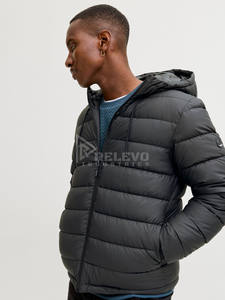Blouson matelassé à capuche pour homme, style streetwear, imperméable et coupe-vent, pour le printemps, vêtement d'extérieur universitaire, manteau de moto personnalisé en duvet de canard - Product Image 5