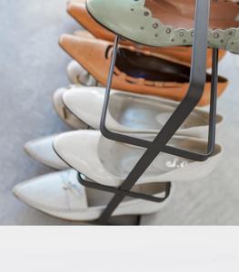 Sleek Multi Tier <b>Shoe</b> Rack Open Display Organizer <b>Space</b> <b>Saving</b> Design Strong Durable Frame Elegant Modern Entryway <b>Storage</b> Unit - Product Image 5