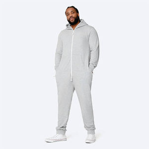 Comfortable <b>Man</b> Onesie Plush Hooded <b>Pajama</b> Jumpsuit Winter Sleepwear <b>Man</b> Onesie Soft <b>Fleece</b> Full Body Lounge Adult Warm Homewear - Product Image 1