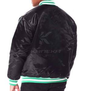 Veste d'hiver en soie haut de gamme pour homme avec col montant et logo frontal, vêtement d'extérieur décontracté respirant et écologique à manches longues - Product Image 3