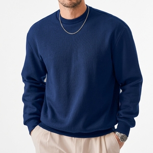 Wholesale <b>Men's</b> Washed Crewneck Sweatshirt Autumn Eco Friendly Breathable Anti Wrinkle <b>Cropped</b> Pullover Casual Streetwear <b>Top</b> - Product Image 4