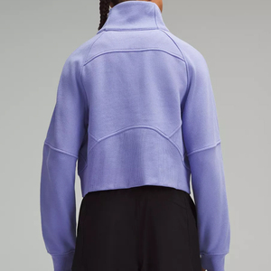 Sweat-shirt à demi-zip pour femme, séchage rapide, entraînement sportif, course à pied, manches longues, pull-over - Product Image 3