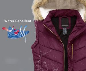 Chaleco acolchado ligero sin mangas personalizado para invierno, para mujer, informal, con logo de tu marca, impermeable. - Product Image 5