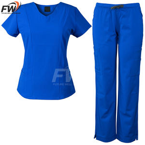 Tenue d'infirmière professionnelle en coton tissé et polyester, multicolores, pour l'été, unisexe, motifs médicaux, usage hospitalier - Product Image 2