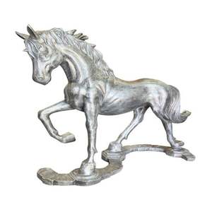 Sculpture de cheval en aluminium coulé, figurine d'animal métallique majestueuse, décoration pour intérieurs raffinés. - Product Image 1