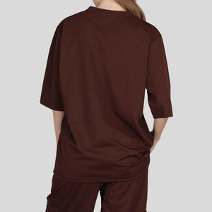 Camisetas de Verano Holgadas para Mujer, de Manga Corta, Color Sólido, 100% Algodón, Transpirables, Cómodas, Tallas Grandes, Estilo Urbano - Product Image 2