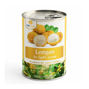 Longanes en conserve délicieuses, best-sellers, fabriquées au Vietnam, conformes aux normes internationales, au meilleur prix, conditionnées en boîte de 20 oz - Product Image 1