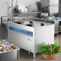 Équipement de nettoyage de cuisine de restaurant commercial, machine à laver la vaisselle commerciale, lave-vaisselle ultrasonique commercial