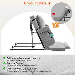Letto Elettrico Regolabile per Anziani e Pazienti in Gravidanza, Range di Sollevamento 4-68 Gradi, Capacità 300 Libbre, Sponde di Sicurezza Incluse - Product Image 4