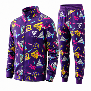 Custom Contrast Panels <b>Colour</b> Block Breathable Lightweight Nylon Windbreaker Full-Length <b>Sets</b> for Men Autumn TRACKSUIT - Product Image 5