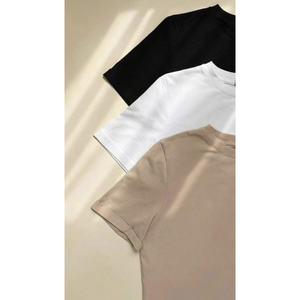 <b>100</b>% <b>Polyester</b> Crew Neck Men's T-<b>Shirt</b> Solid Color Tee Front Custom Logo Silk Screen Printed Anti-Pilling Casual Knitted - Product Image 2