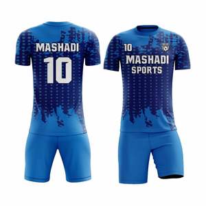 Vêtements de sport grande taille à séchage rapide, maillots de football à manches courtes, col rond, impression par sublimation, vente en gros pour équipes de football - Product Image 1