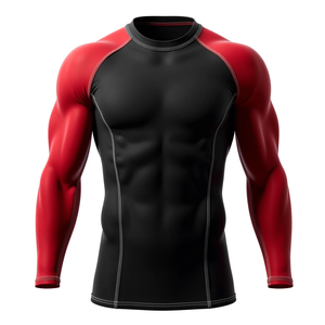 Maillot de compression haute performance à manches courtes pour MMA, BJJ, Jiu Jitsu, personnalisé, sublimé, pour grappling et entraînement fitness - Product Image 2