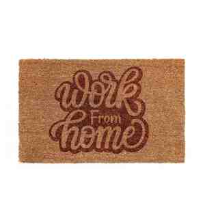 Alfombra de entrada de fibra de coco con base de PVC, antideslizante y ecológica. - Product Image 1