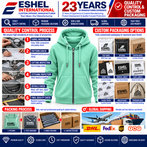 Fabricante de sudaderas con cremallera de peso medio con opciones de tela personalizadas para compradores B2B de ropa que buscan producción personalizada a granel. - Product Image 6