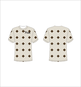 เสื้อยืดแขนสั้นผู้ชายลายเพชรเรขาคณิต คอกลม ทรงปกติ สวมใส่สบาย ผ้าถักพิมพ์ลาย - Product Image 1