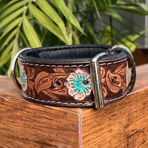 Fabrikant Van Hoge Kwaliteit Zwaar Dik Rundleer 1.5 Inch Breed Sterk Duurzaam Bewerkt Leer Op Maat Honden Halsbanden - Product Image 2