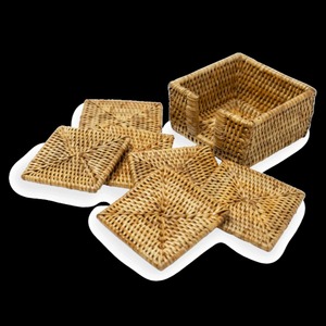 Indian Rattan Handmade Wooden Coaster Available in Many Colours for Home Decoration Resin Coaster - Product Image 4