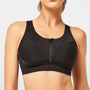 Soutien-gorge de sport sans coutures pour femme, dos nageur, maintien élevé, respirant, avec dos en maille noire, sans armatures, pour le sport et la gym - Product Image 3