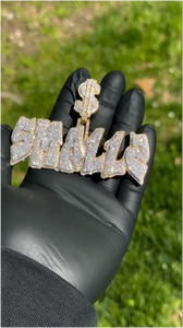 Pendentif personnalisé en argent 925 plaqué or jaune 18 carats avec lettres, serti de moissanite VVS, testée comme du diamant, style hip-hop, bijoux fins pour hommes - Product Image 3