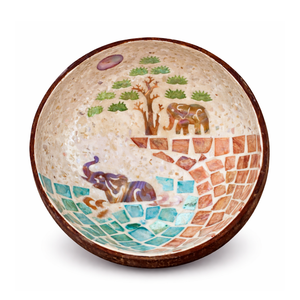 Vente en gros de bols en coquille de noix de coco gravés de haute qualité, artisanaux, uniques, polis, écologiques et chics - Product Image 1