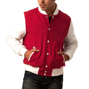 <b>Men's</b> Custom Design Letterman Summer Varsity <b>Jacket</b> Long Canvas Sleeves Waterproof Breathable Wholesale - Product Image 1