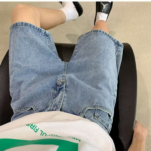 High Quality Custom <b>Men</b>’s <b>Jean</b> <b>Shorts</b> Premium Cotton Denim Stretch Fabric Slim Fit Vintage Washed Casual Fashion Manufacturer - Product Image 2