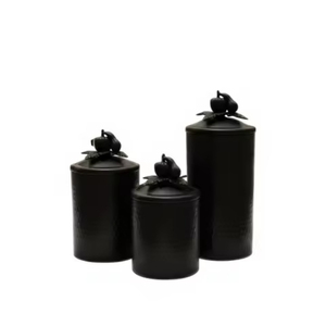 Copper Spice Storage Containers With Airtight Lids Vintage Handcrafted Kitchen <b>Set</b> Stackable Cylinder Food Storage <b>Canister</b> - Product Image 6