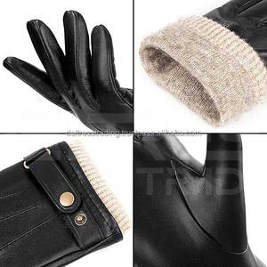 Gants d'hiver imperméables et confortables de qualité supérieure Technologie d'écran tactile en cuir marron d'origine Choix parfait du motard Vente en gros - Product Image 2