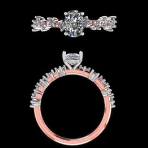 Anillo de Diamante Cultivado en Laboratorio con Certificación IGI de 1.50ct, Corte Radiante, Oro Rosa de 14K/18K, Anillo de Compromiso Moderno y Minimalista, Joyería de Boda - Product Image 2