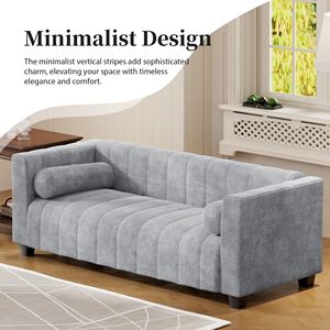 Sofá Tapizado de Estilo Simplificado de 78.7 Pulgadas para Sala de Estar, Dormitorio y Salón - Product Image 5
