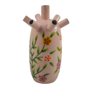 Maceta Elegante con Asa, Diseño Floral Esmaltado, Decoración para Ventana/Hogar, Maceta Hecha a Mano con Diseño Increíble - Product Image 2