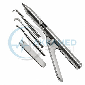 Kit de pistolet de retrait automatique de couronnes dentaires de haute qualité avec 5 embouts en acier inoxydable, instrument de restauration manuel certifié CE ISO - Product Image 1