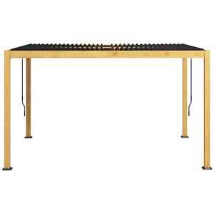Pergola in Alluminio Nero Naturale 10x13ft con Tetto a Lamelle Regolabile Impermeabile Anti-UV, Gazebo Rigido per Patio e Giardino - Product Image 1