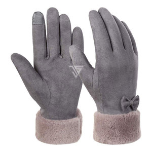 Nouveauté 2026 : Gants en Laine Personnalisables pour Femme, Décoration Nœud Papillon, Poignets Moelleux, Doublure Fourrure – Gants d'Hiver Chauds en Promotion - Product Image 1