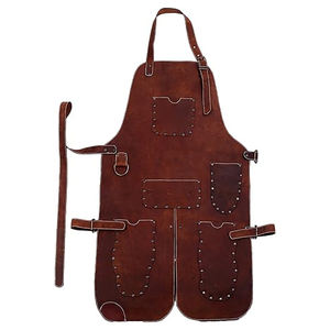 Delantal de Cuero Personalizable con Logotipo, Delantal de Carpintero de Cuero de Alta Calidad, Delantal de Panadero de Cuero para Barbacoa, Delantal de Soldador de Cuero - Product Image 6
