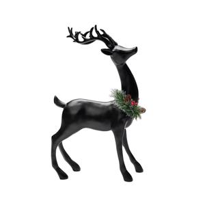 Modelo de Reno de tendencia, objeto de ciervo de aluminio de Metal decorativo de Navidad y papel de mesa, modelos de Navidad recubiertos de negro - Product Image 2