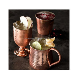 แก้วมักทองแดงแบบมอสโก,แก้วเบียร์ทองแดงบริสุทธิ์ค้อนสุดสร้างสรรค์แก้วทองแดงทำมือ - Product Image 3