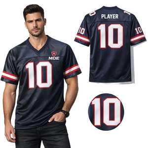 Maillot de football américain en polyester maillé cousu de qualité supérieure Tackle Twill, uniforme d'équipe personnalisé, fabricant OEM en gros - Product Image 1