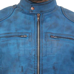 Chaqueta de Cuero Personalizada de Buena Calidad 2026 para Hombre, Invierno, Cuello Alto, Logotipo Frontal, Piel de Vaca, Transpirable, Cómoda y a la Moda - Product Image 4