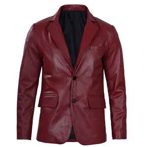 Blazer en cuir pour homme, nouveau style, design tendance, col en V, simple boutonnage, personnalisable, respirant, très vendu, de qualité supérieure - Product Image 1