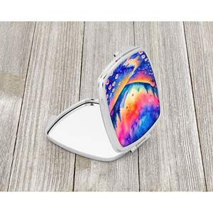 Espejo de maquillaje de viaje compacto Periwinkles colorido portátil plegable de mano para mujeres y niñas regalo decorativo - Product Image 2