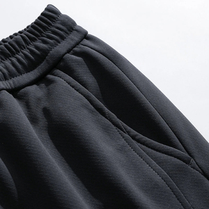 Pantalon de jogging décontracté pour homme, coupe harem, taille élastique avec cordon de serrage, poids moyen, noir, blanc, gris - Product Image 2