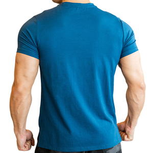 เสื้อยืดออกกำลังกายคุณภาพสูง แห้งเร็ว ทรงเข้ารูป ขายส่ง OEM เสื้อยืดฟิตเนส ระบายอากาศได้ดี สำหรับผู้ชาย - Product Image 2