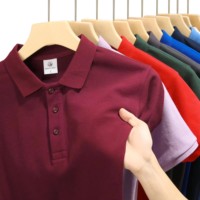 Groothandel Unisex 100% katoenen golf shirt effen patroon anti-pilling korte mouw geborduurd aangepast bedrukt logo sport casual