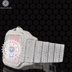 Montre carrée de luxe en acier inoxydable Charm Jewells, mouvement mécanique, cadran saphir, 40 mm, mode masculine, date automatique, résistante à l'eau - Product Image 2