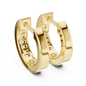 Pendientes de Oro Amarillo de 14K y Plata de Ley con Moissanita de Corte Brillante, Cierre de Rosca, Solitario, Certificado IGI, Regalo de Lujo - Product Image 2