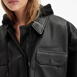 Top trending best quality Women Leather Jacket Best Waterproof Zipper Belted Waist Slim Fit Winter Durable Women Leather Jacket - Product Image 4