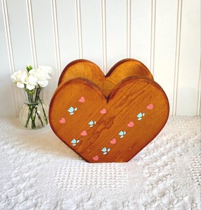 Porte-serviettes en bois rectangulaire, support à serviettes en bois massif, organisateur de serviettes de table pour table à manger, comptoir de cuisine, restaurant - Product Image 1